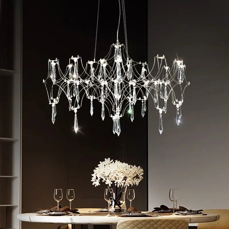 lustre en cristal moderne pour un décor intérieur élégant