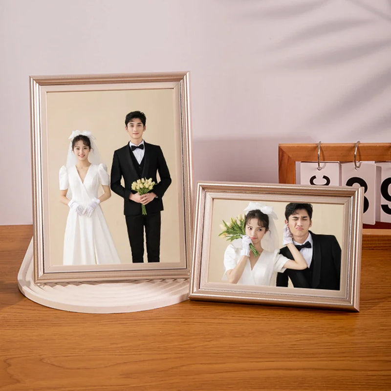 cadre photo en bois pour portraits de famille et mariage