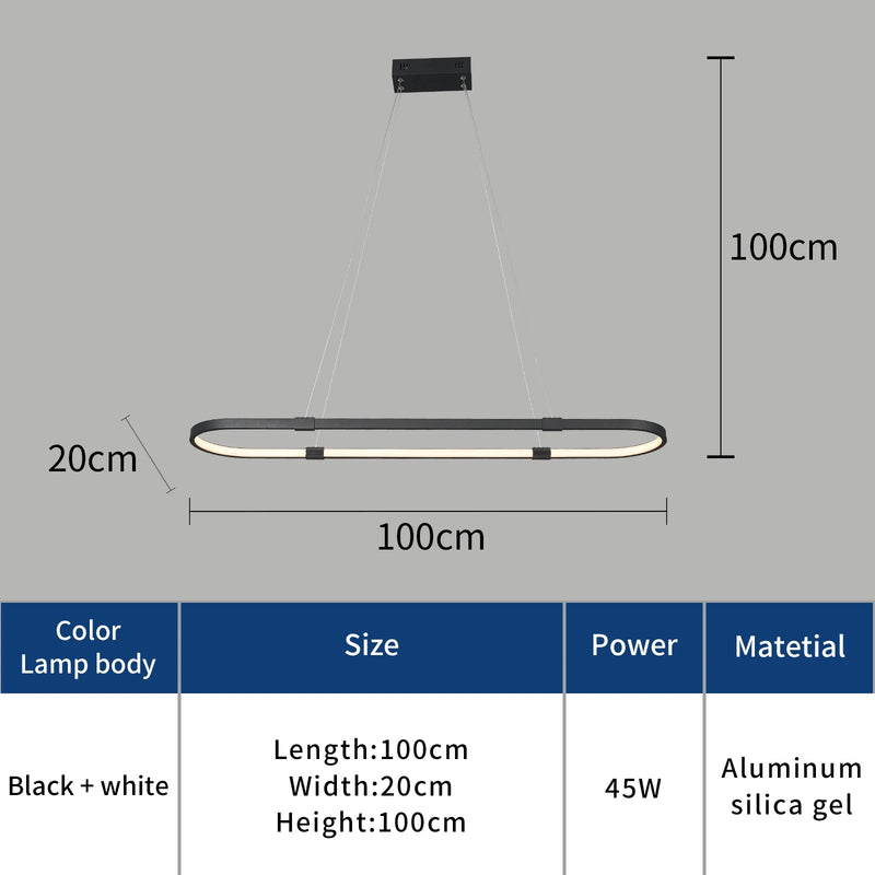 suspension à led moderne pour éclairage tendance et décoration