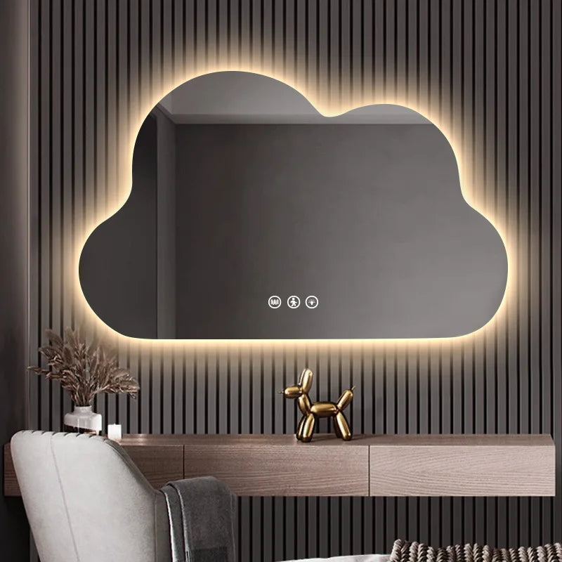 miroir nuage horizontal de luxe avec éclairage led pour maquillage