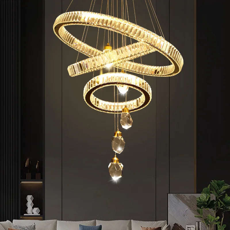 Hanging Light Pendant Lamp,Living Room Crystal Chandelier,Hanging Chandelier Lamp, Pendant Light,Lighting Fixtures Chandeliers