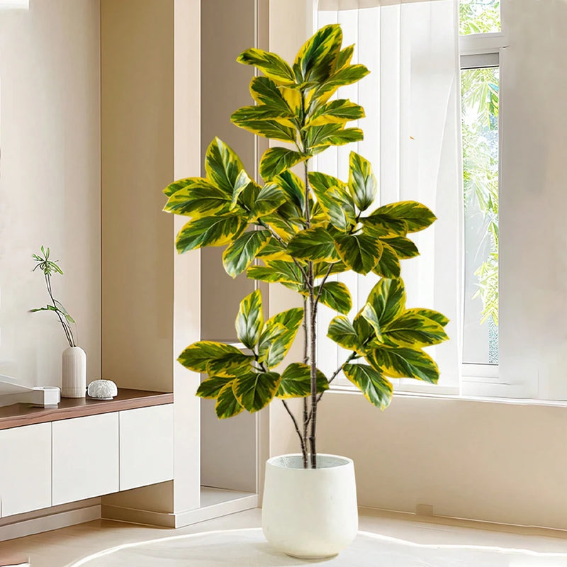 branche de banyan artificielle avec feuilles de magnolia pour décoration