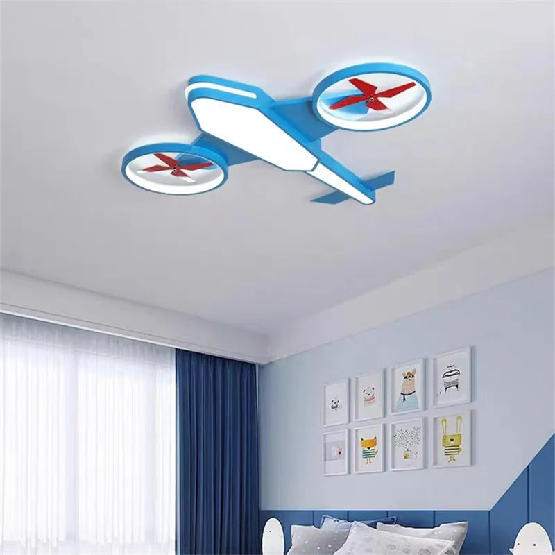 plafonnier avion nordique décoration intérieure lumière dimmable pour enfants