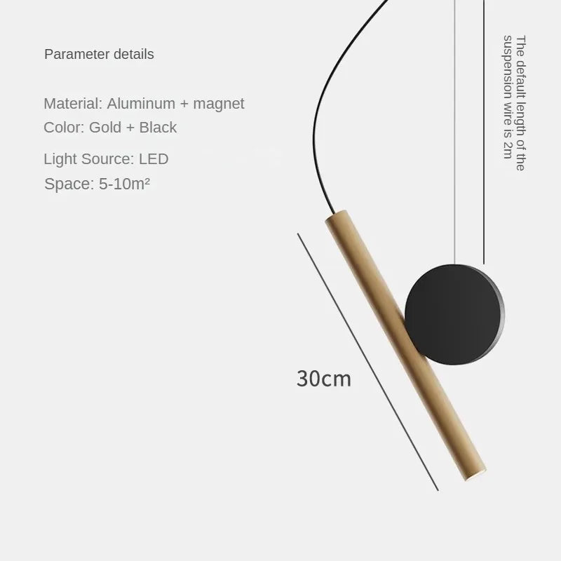 suspension à led design créatif et angle réglable