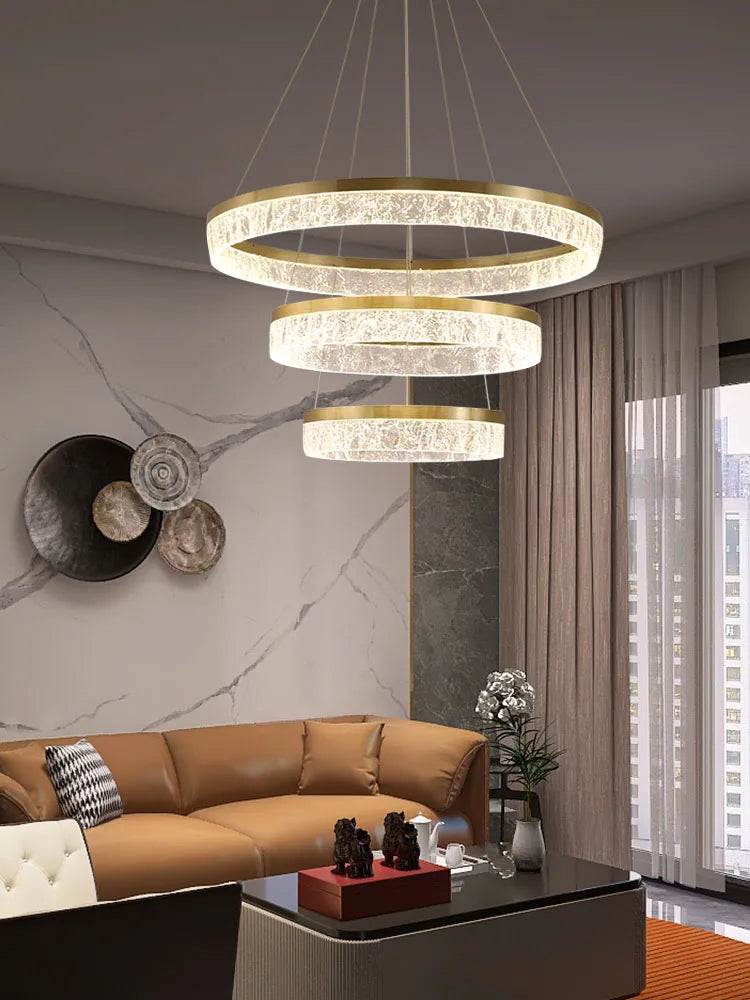 lustre moderne à anneau circulaire pour décoration intérieure