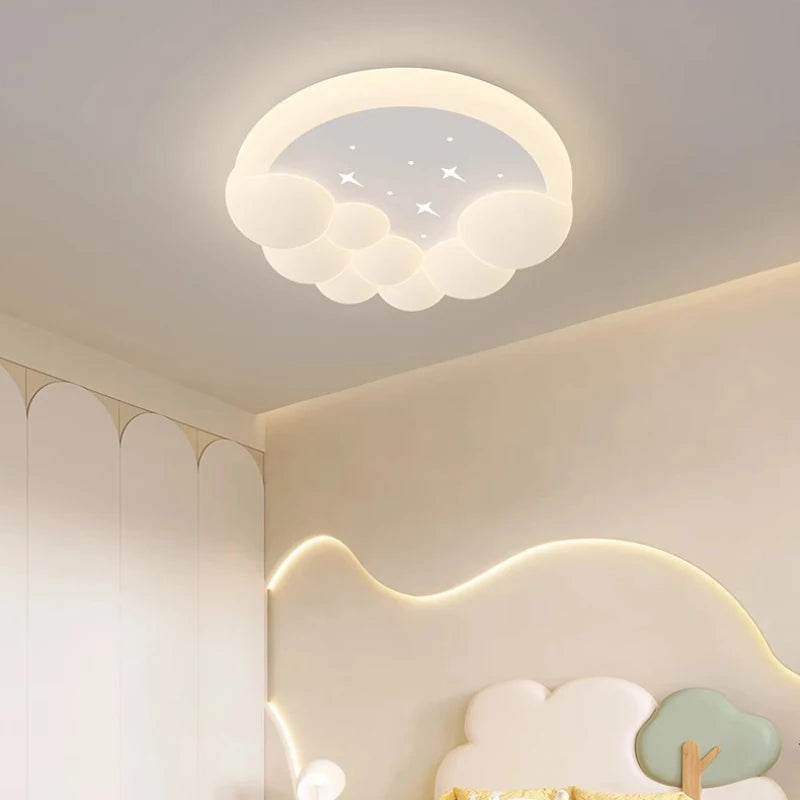 plafonnier led moderne nuages bulles pour chambre enfant