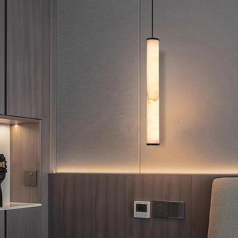 lustre en marbre et laiton 3000k avec cordon réglable pour intérieur