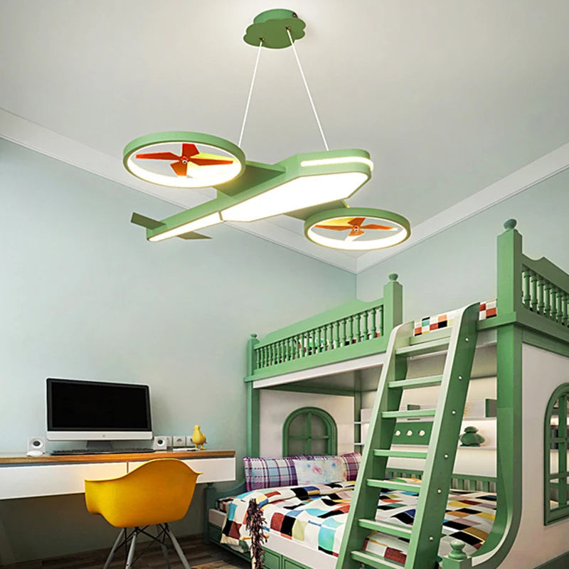 plafonnier avion nordique décoration intérieure lumière dimmable pour enfants