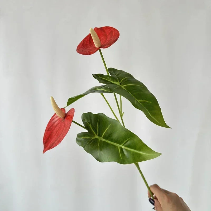 fleurs artificielles anthurium pour décoration de fête et vacances