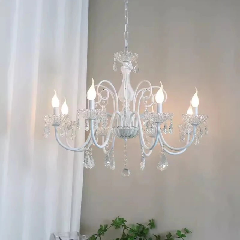 lustre romantique en cristal pour chambre d'enfant moderne