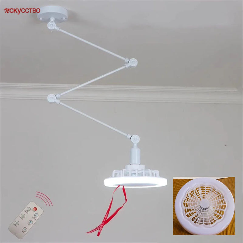 suspension led créative avec télécommande et ventilateur multifonction