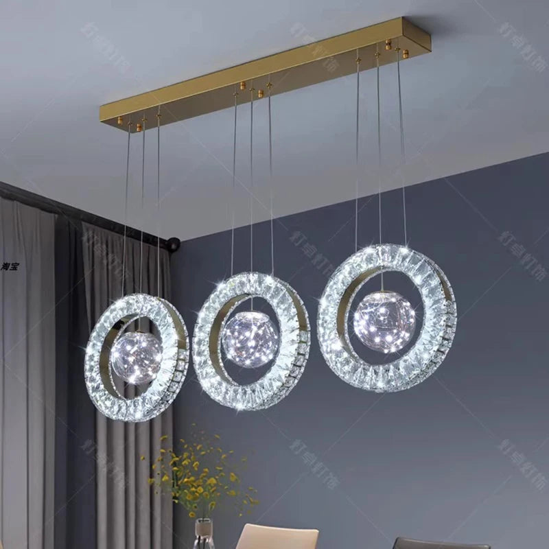 home decorationPendant lights, luxury crystal living room chandelier, dining room Pendant lamp, ceiling light, indoor lighting