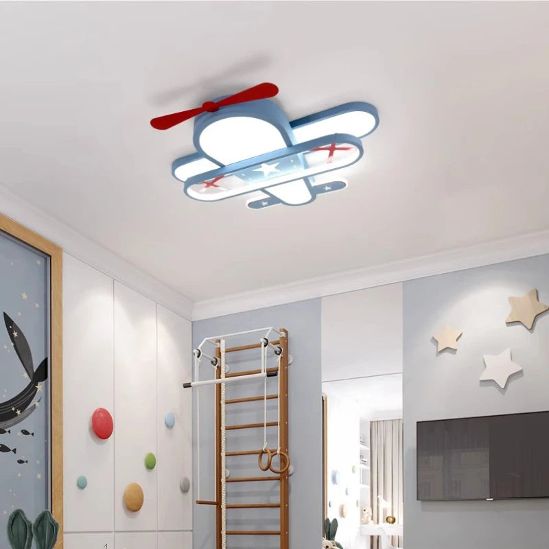 lustre avion pour chambre d'enfant décoration créative nordique