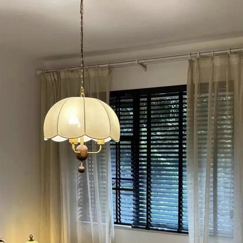 lustre rétro en tissu lumineux pour décoration intérieure