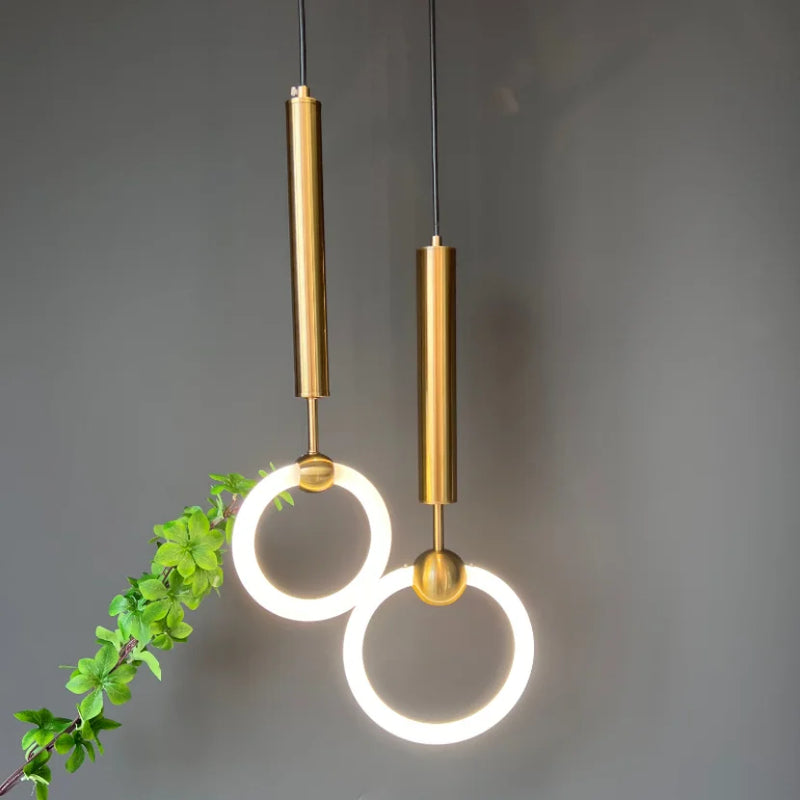 suspension LED en anneau design nordique moderne