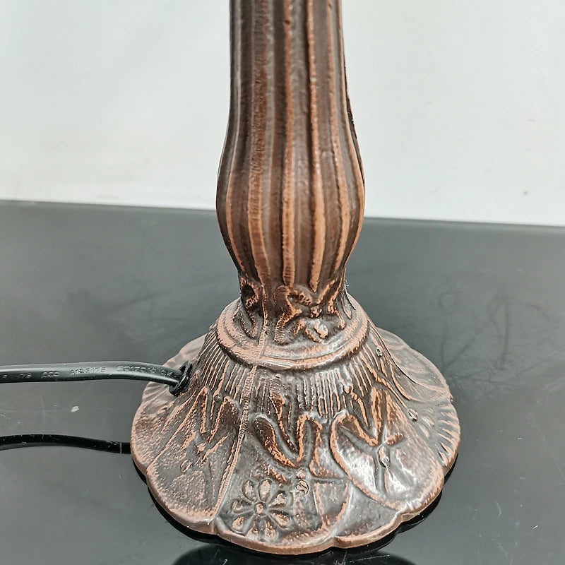 lampe de chevet libellule en alliage émaillé antique décoration méditerranéenne