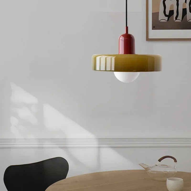 lampe suspendue nordique en verre bonbon pour intérieur décoratif