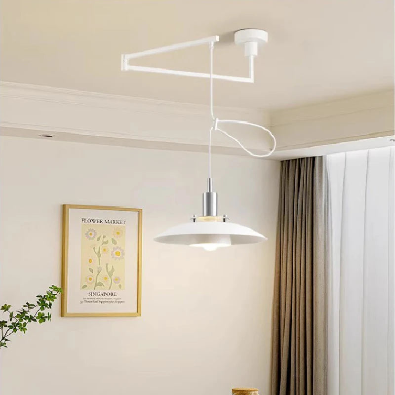 lustre minimaliste extensible rotatif avec bras pivotant pliable