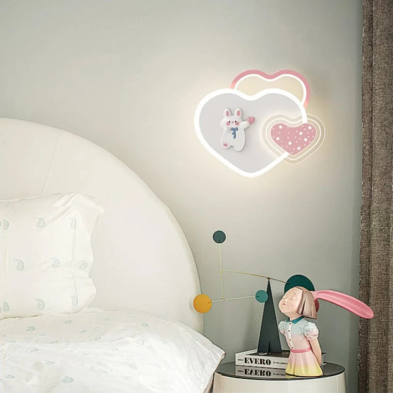 lampe de chevet mignonne pour chambre de princesse avec nœud rose