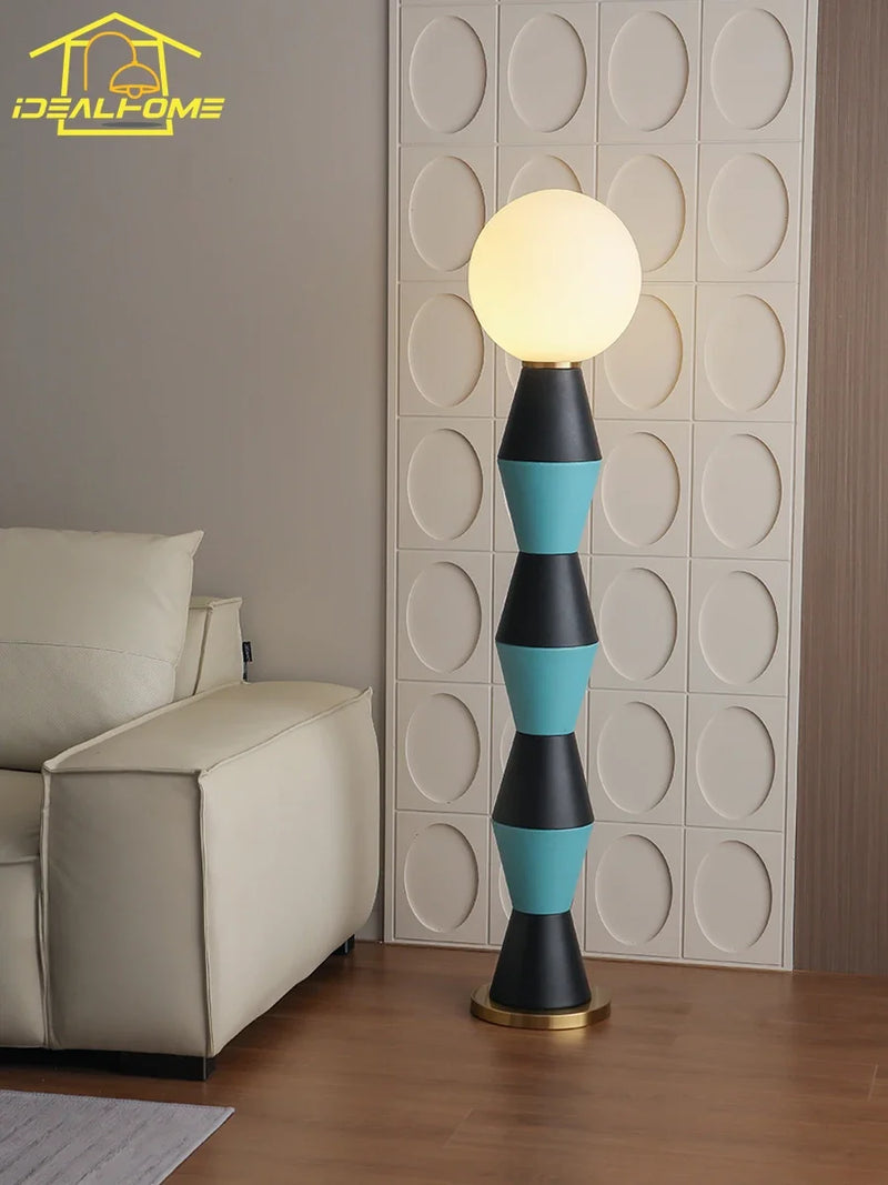 lampadaire moderne en cuir à led pour décoration intérieure