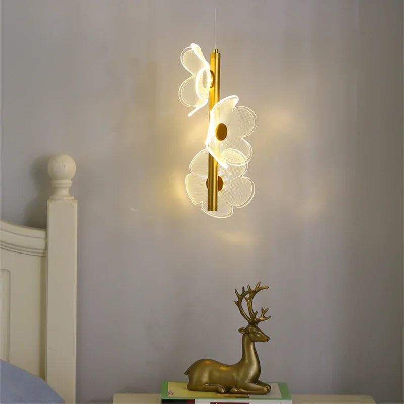 lampe de chevet moderne en forme de fleur créative