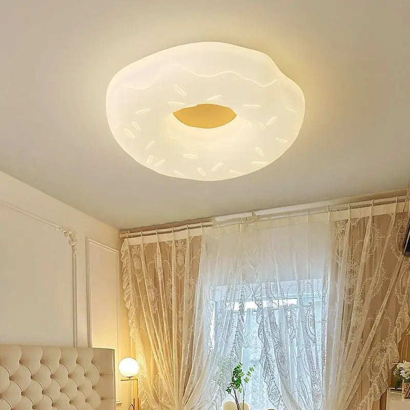 plafonnier créatif en forme de beignet pour décoration intérieure enfant