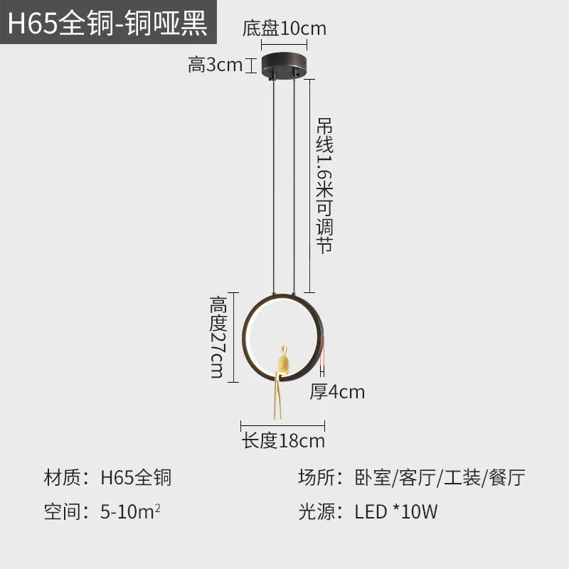 lustre à anneau led pour décoration moderne intérieure et extérieure