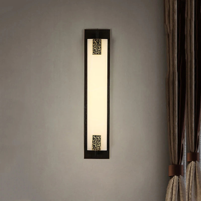 applique murale led en marbre néo-chinois pour hôtel