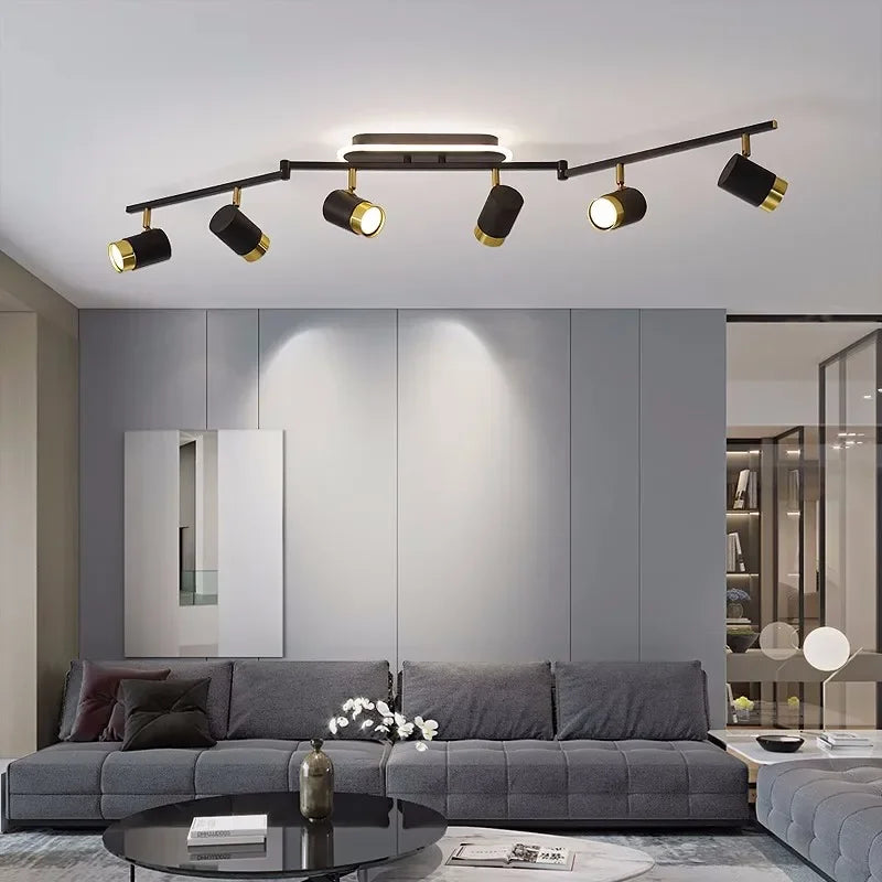 plafonnier led moderne à bande lumineuse décorative pour intérieur