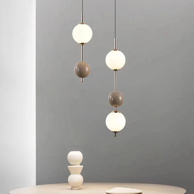 suspension en verre lumineux pour décoration intérieure moderne