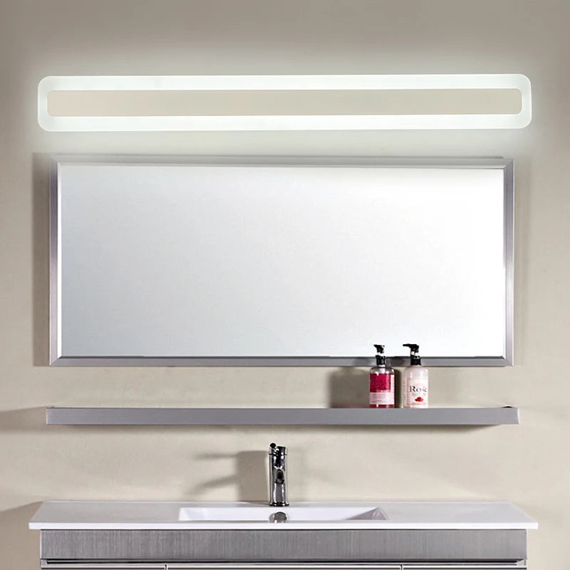 lampe de miroir led moderne étanche en acrylique