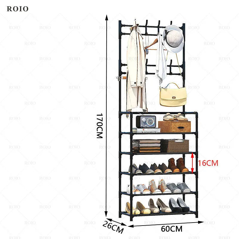 étagère à chaussures porte-manteau et organisateur de vêtements