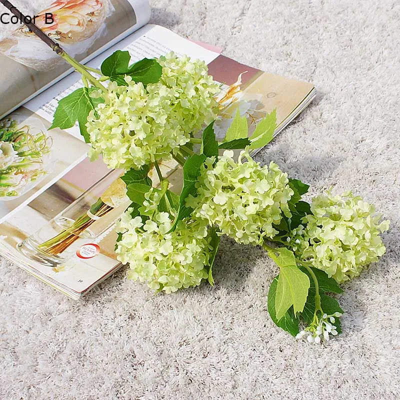 hortensia boule de neige luxe fleurs artificielles pour décoration intérieure