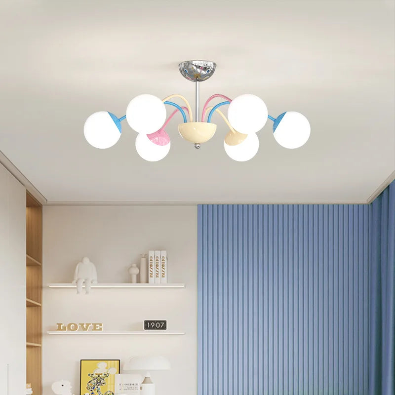 lustre bulle coloré moderne pour intérieur suspendu