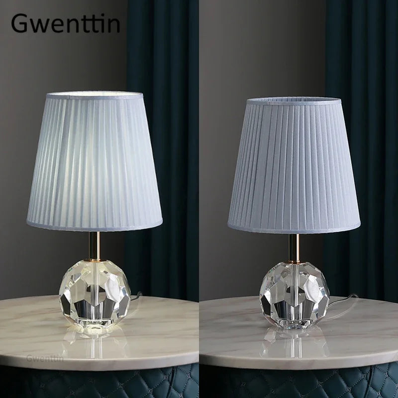 lampe à poser moderne en cristal pour décoration intérieure et éclairage