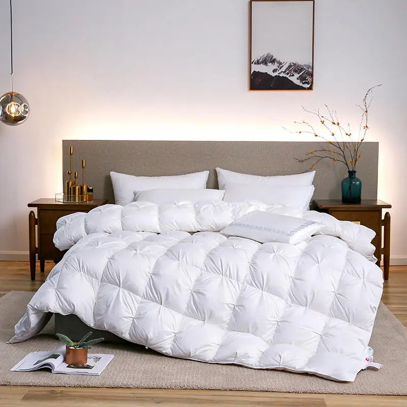 couette en duvet d'oie luxe épaisse pour hiver