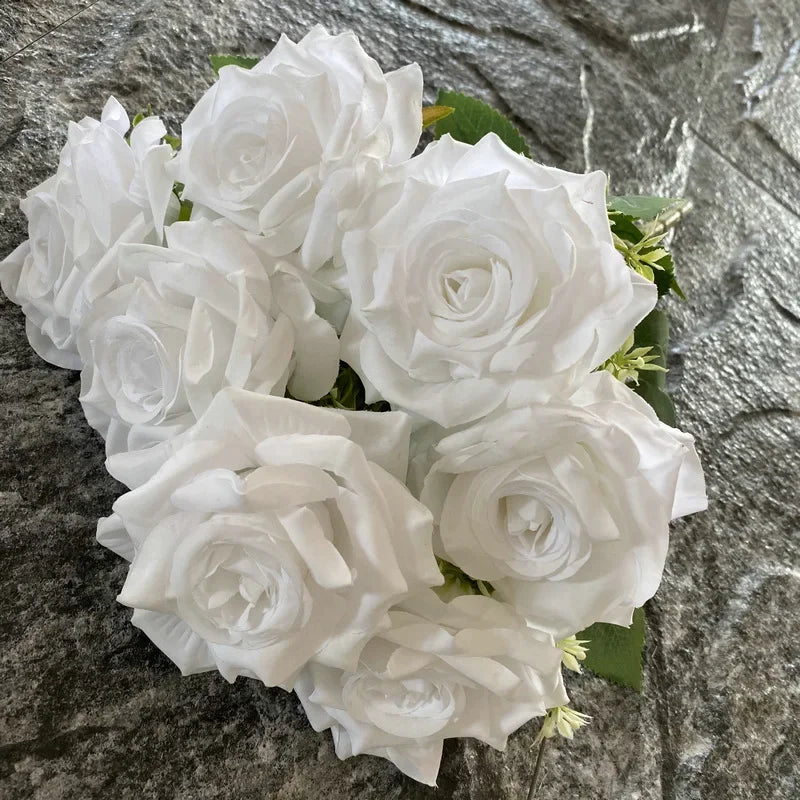 bouquet de roses artificielles décoratives pour événements et salles