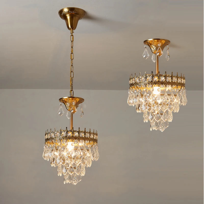 lustre en cristal rétro pour décoration intérieure élégante