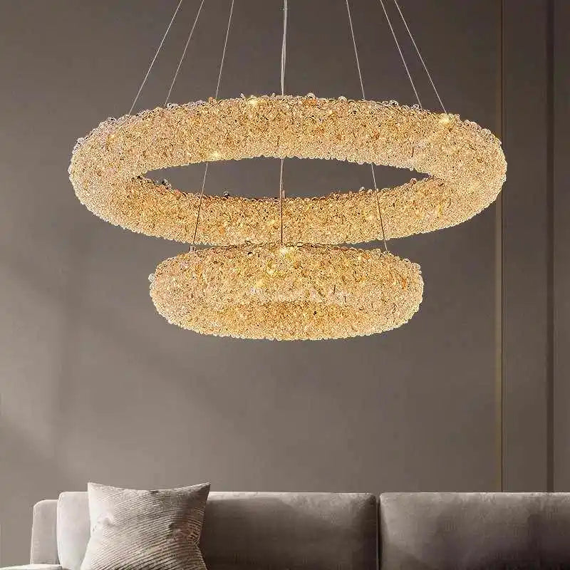 lustre en cristal k9 design élégant pour éclairage moderne