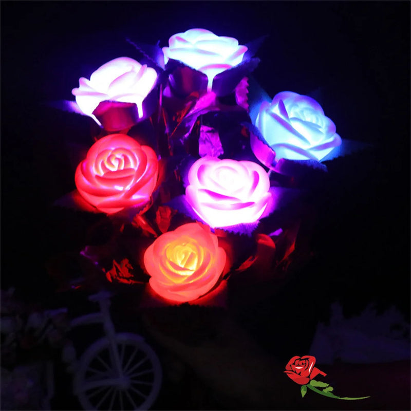 branche de roses lumineuses pour saint valentin et fêtes romantiques