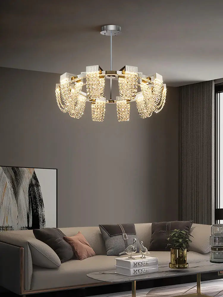 suspension en cristal de luxe pour décoration intérieure moderne