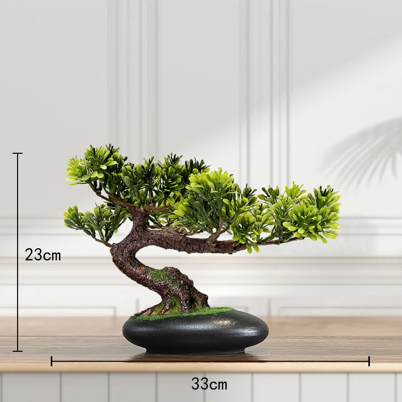 décoration intérieure faux arbre bonsaï style chinois pour un paysage apaisant