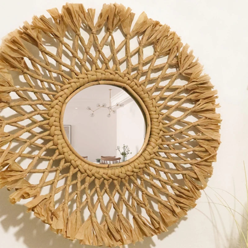 miroirs décoratifs ronds adhésifs pour une décoration intérieure élégante