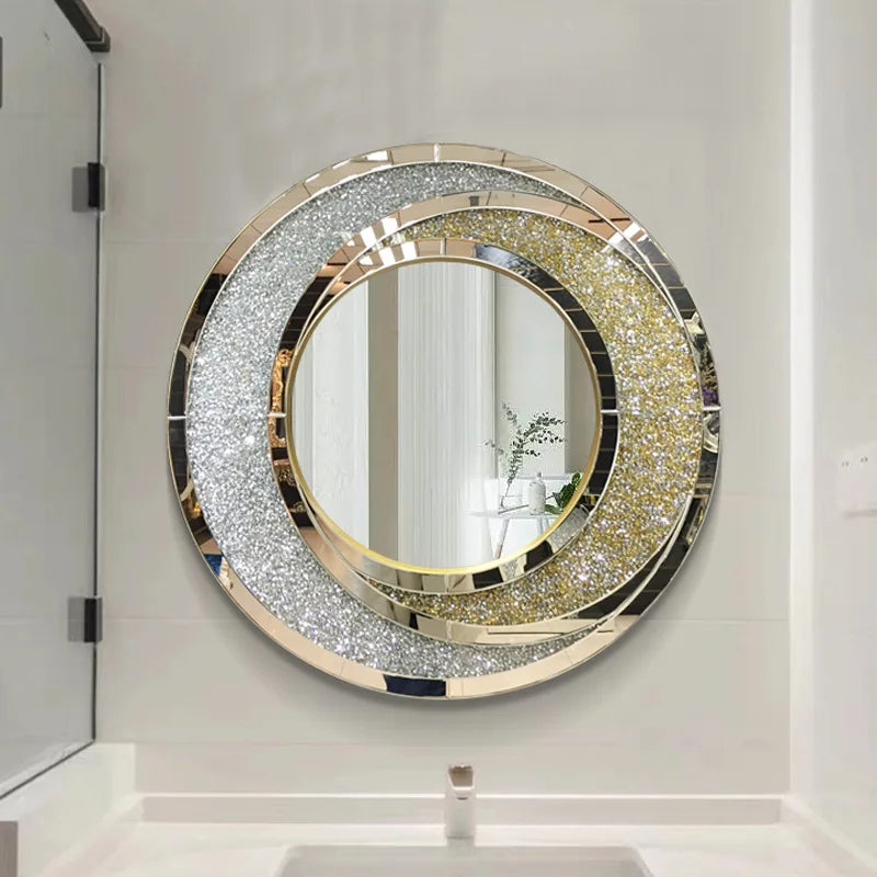 miroir rond de luxe à suspendre pour décoration intérieure