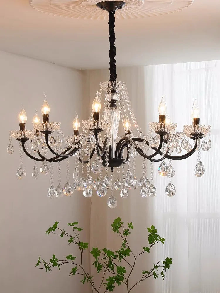 lustre moderne en cristal pour décoration intérieure élégante