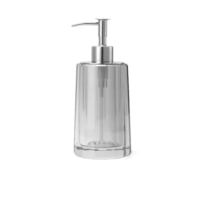 distributeur de savon liquide en cristal transparent pour salle de bain