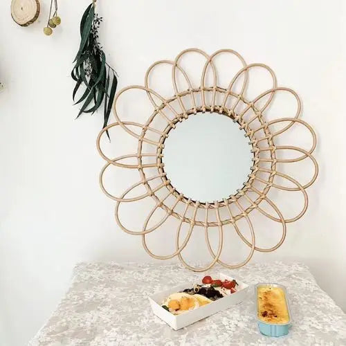 miroirs décoratifs ronds en macramé pour un style nordique