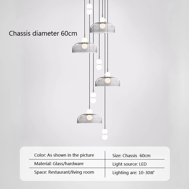 suspension en verre design pour décoration moderne et élégante