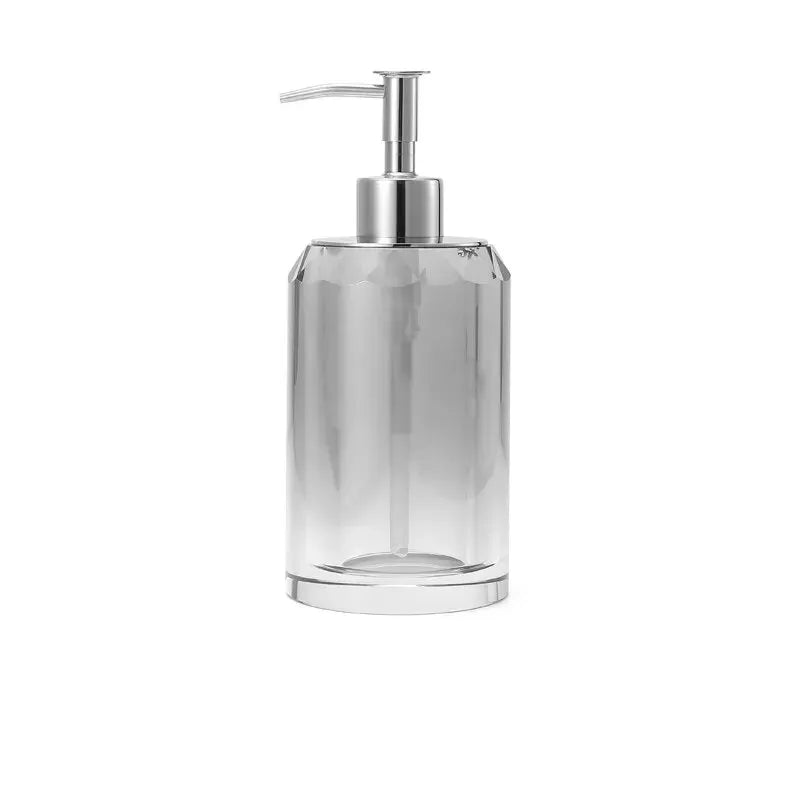 distributeur de savon liquide en cristal transparent pour salle de bain