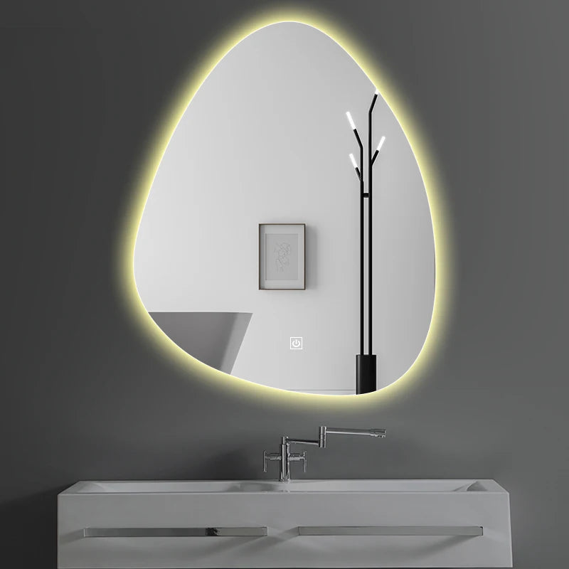 miroir intelligent multifonction avec haut-parleur bluetooth et éclairage réglable